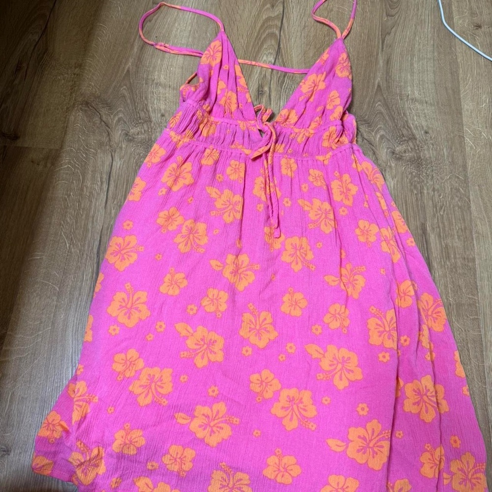 Garage pink flowered sun dress size small #garage #garagedress #sundress
